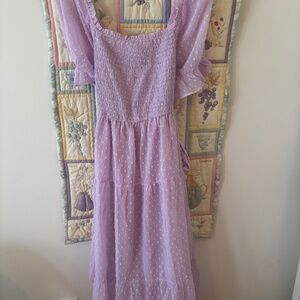 Lavender mid-length dress